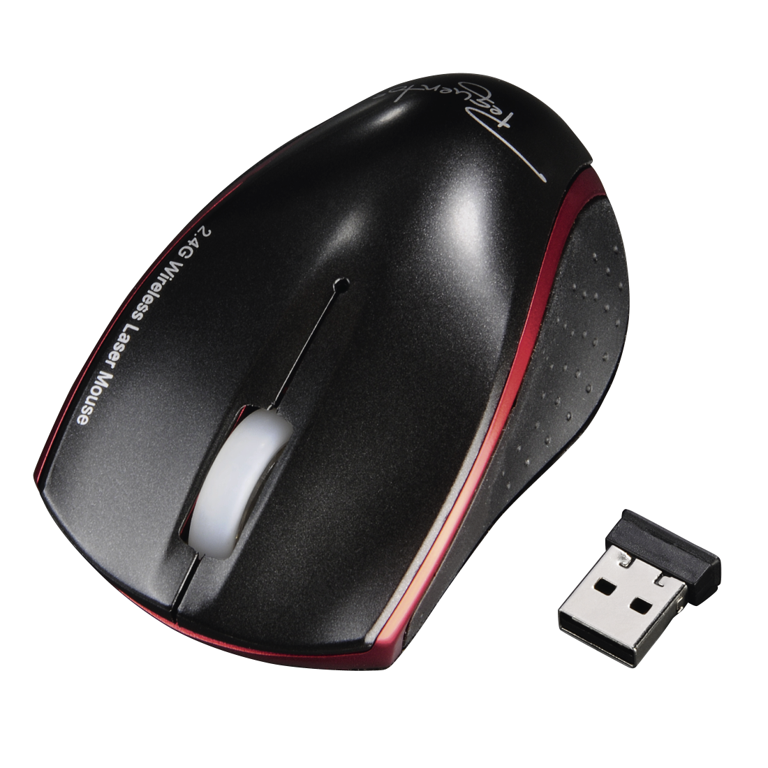00053875 Hama "Pequento²" Wireless Laser Mouse, black/red