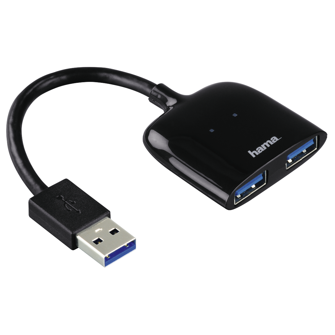 Hama "Mobil" USB 3.0 Hub 1:2, black