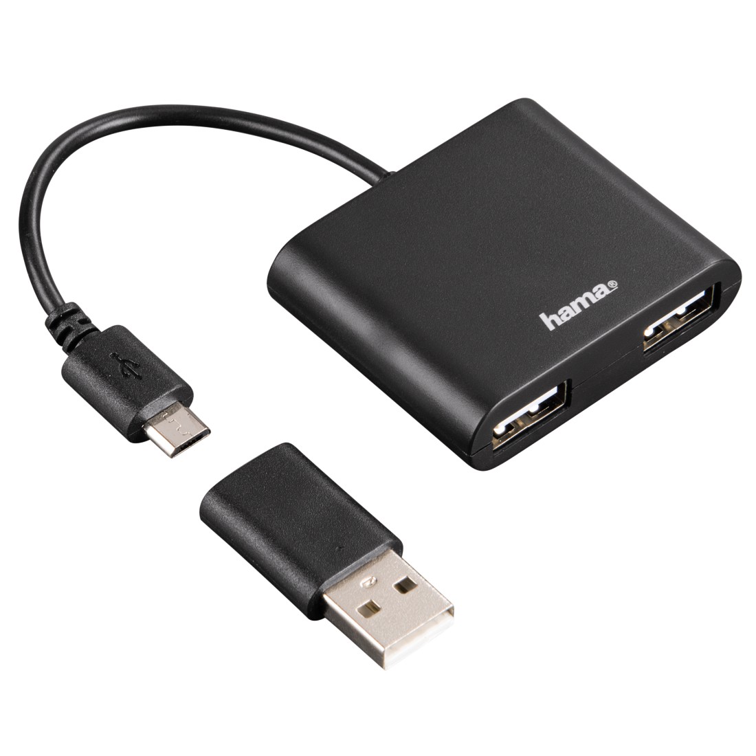 00054140 Hama USB 2.0 OTG Hub 1:2 for Smartphone/Tablet/Notebook/PC | hama .com