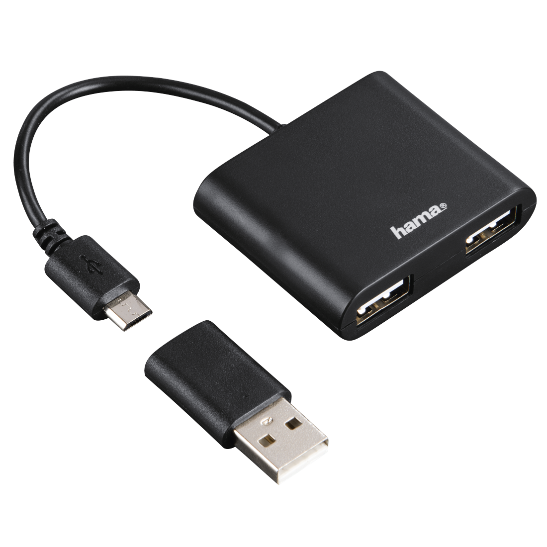 00054140 Hama USB 2.0 OTG Hub 1:2 for Smartphone/Tablet/Notebook/PC |  hama.com
