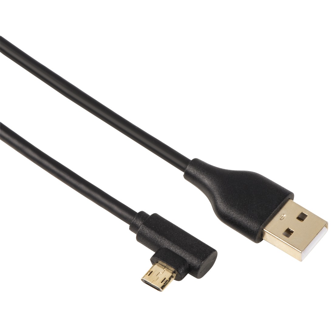 Hama Micro-USB 2.0 Cable, 90° Angled Plug, gold-plated, twist-proof, 1.00 m