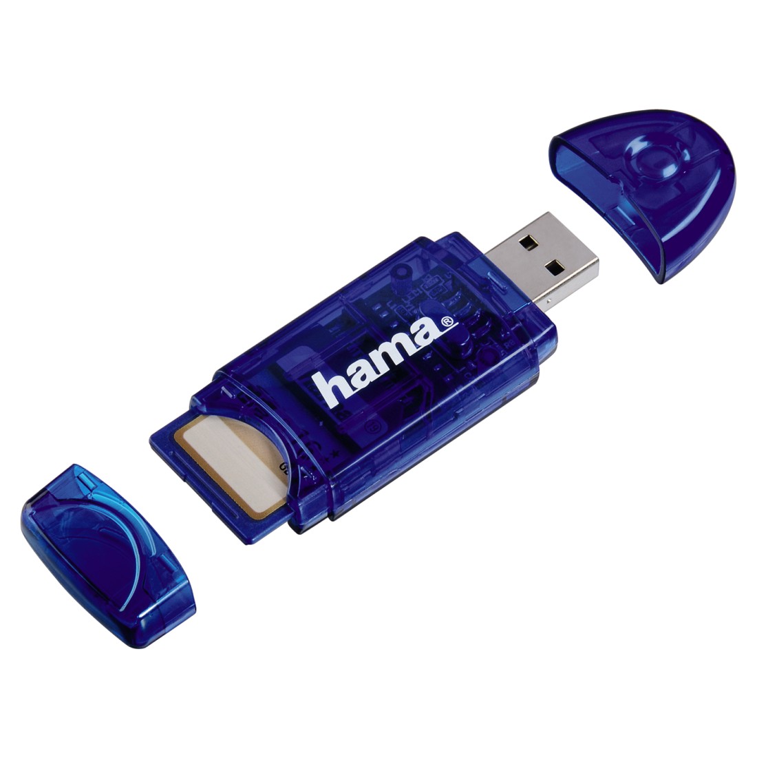 00055310 Hama USB 2.0 SD Card Reader, blue
