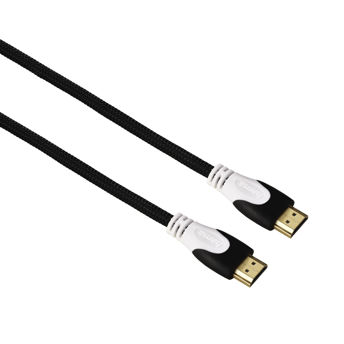00056586 Hama High Speed HDMI™  cable,plug-plug,Ethernet,fabric,gold-plated,black,1.5 m