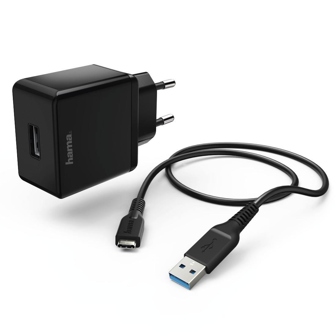 00080277 Hama 230V Charging Set, USB Type-C cable, 1-port USB charger