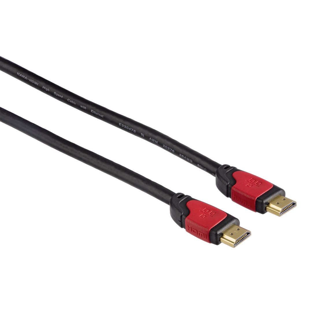 Hama High Speed HDMI™ Cable, plug - plug, Ethernet, gold-plated, 1.5 m