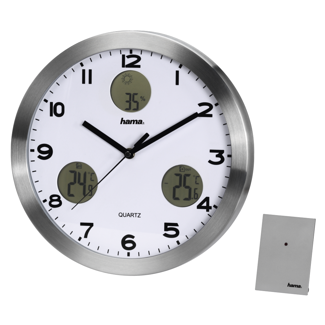 00113982 Hama "AG-300" Wall Clock, with weather station