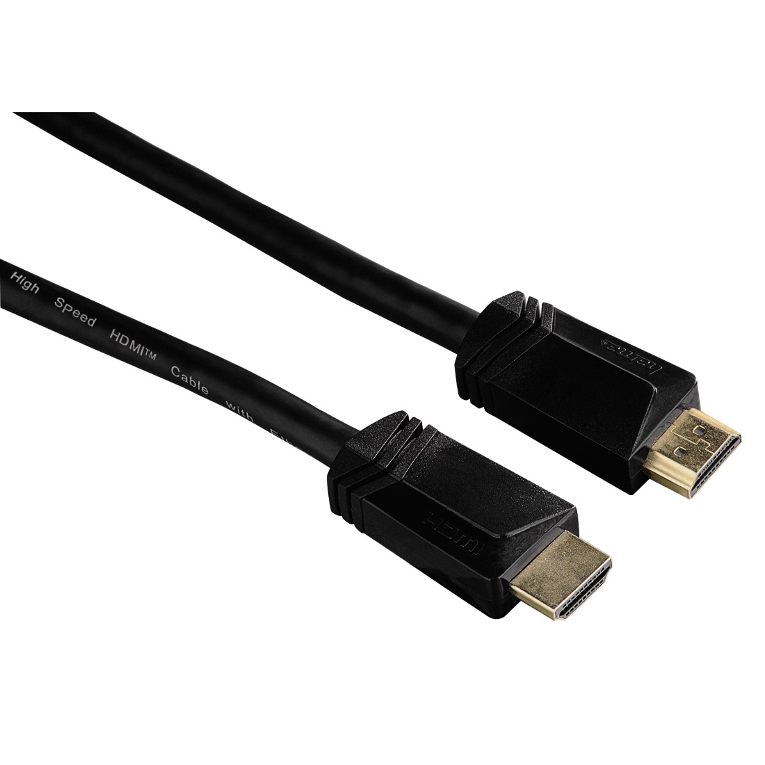 Hama High Speed HDMI™ Cable, plug - plug, Ethernet, gold-plated, 0.75 m