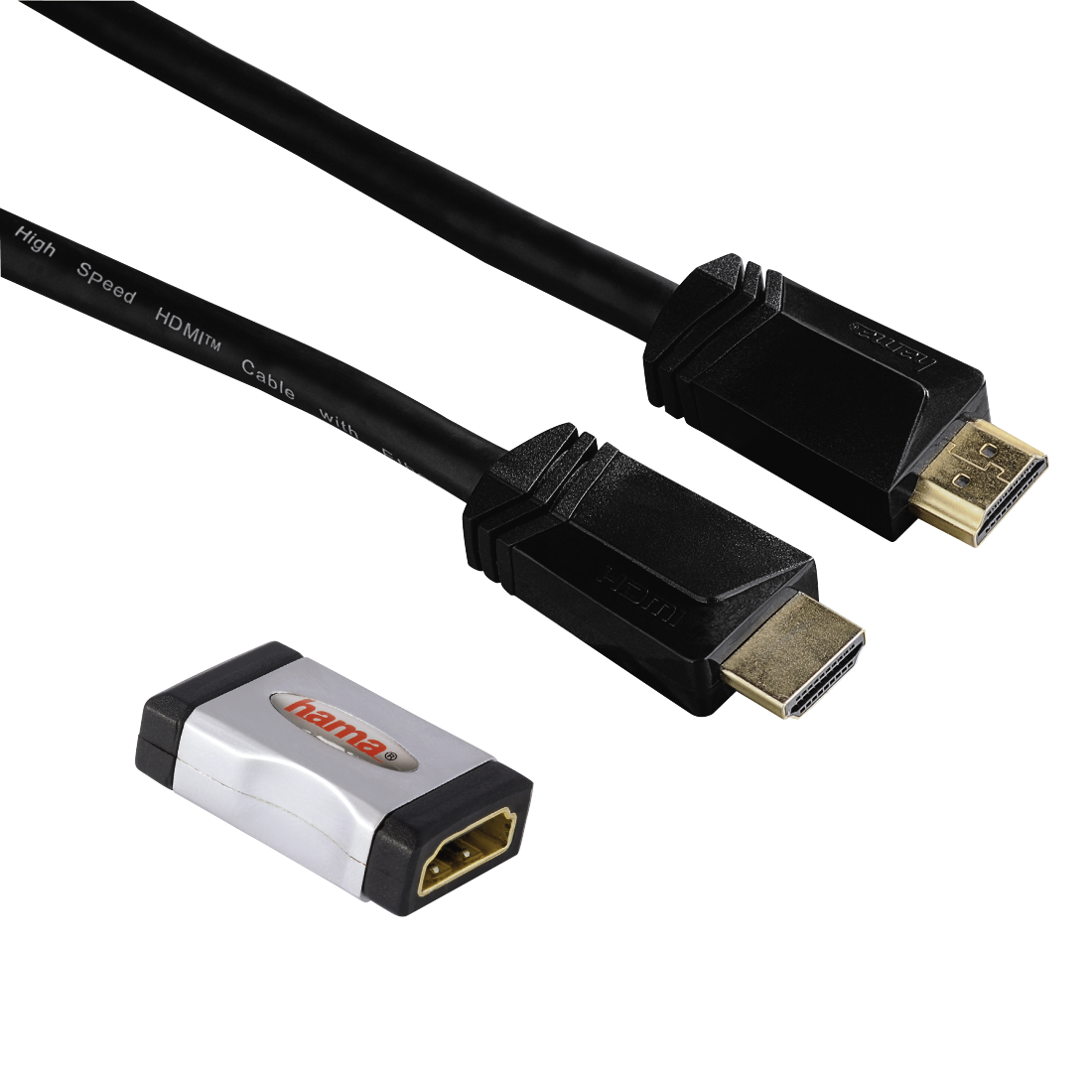00122206 Hama High Speed HDMI™ Cable Extension Set, 0.75 m + Adapter |  hama.com