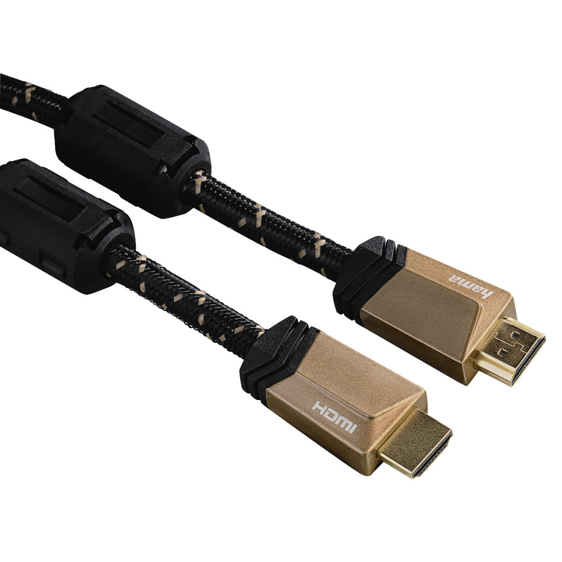 00122209 Hama Premium HDMI™ Cable with Ethernet, plug - plug, ferrite,  metal, 0.75 m