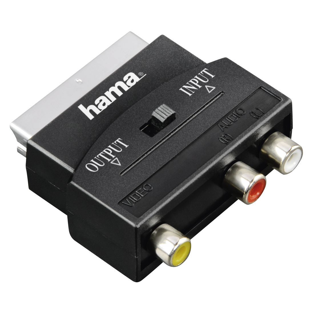 00122239 Hama Video Adapter, 3 RCA sockets (1x video/audio L a. R) - Scart  plug | hama.com