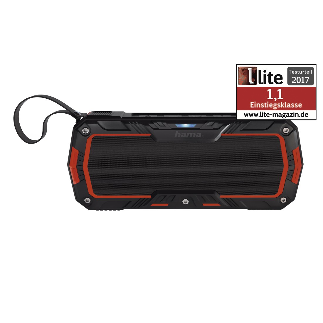 00173111 Hama "Rockman-L" Mobile Bluetooth® Speaker, black/red | hama.com