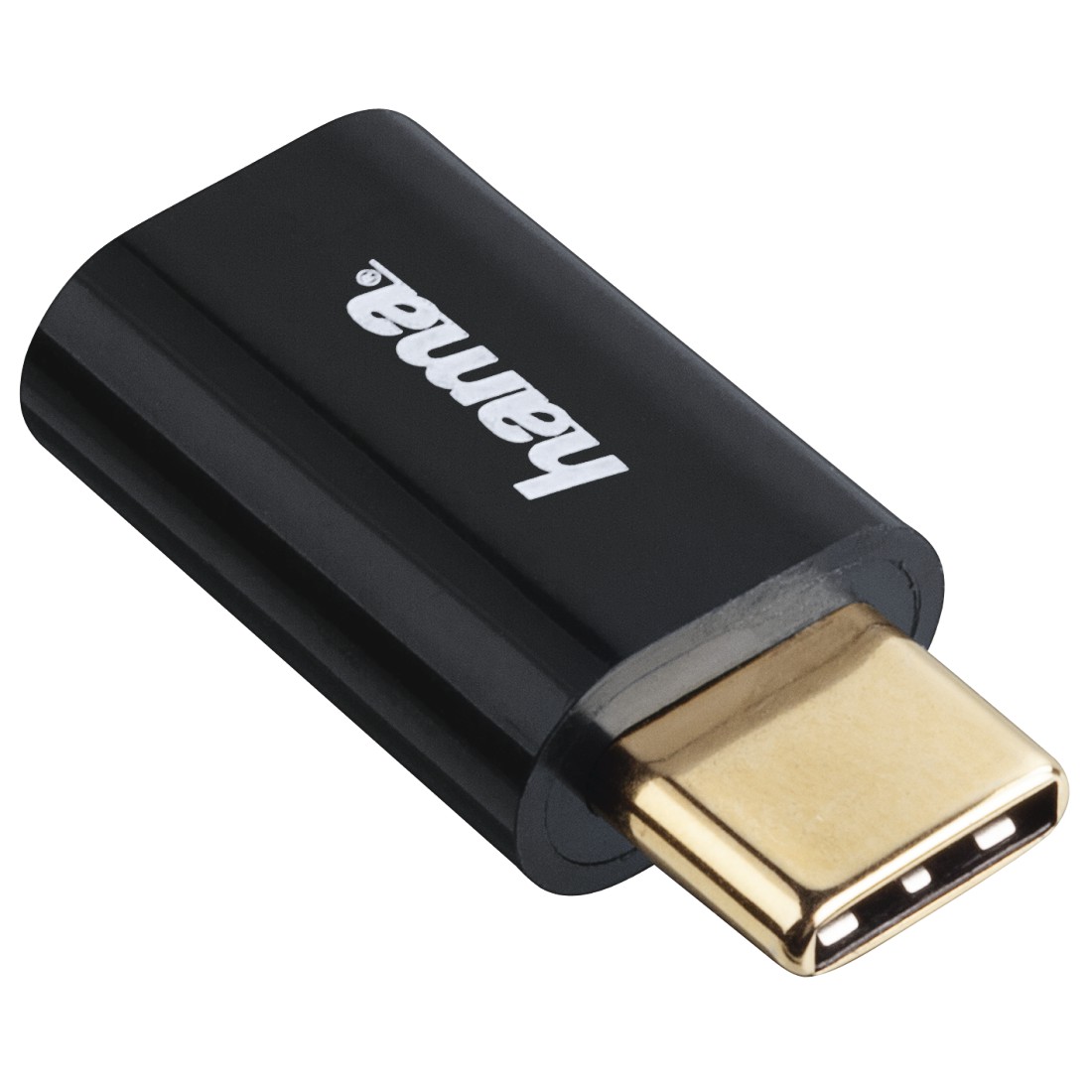 00178399 Hama Adapter, micro USB to USB Type-C plug, black