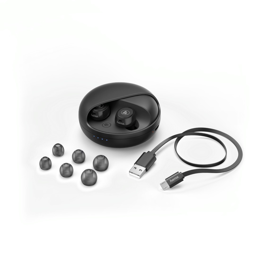 00178881 Hama Bluetooth® "Disc” headphones, in-ear, full wireless, micro,  charging sttion | hama.com