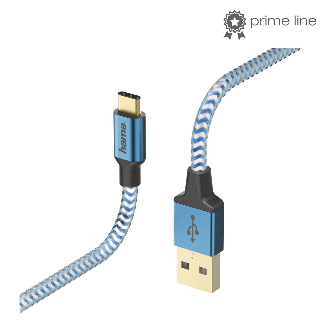 00178295 Hama "Reflective" Charging/Data Cable, USB Type-C - USB-A, 1.5 m,  blue | hama.com