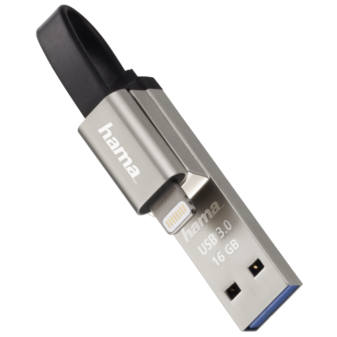 00181010 Hama "Save2Data SecureKey" Flash Pen, 16GB, Lightning, USB 3.0,  silver | hama.com