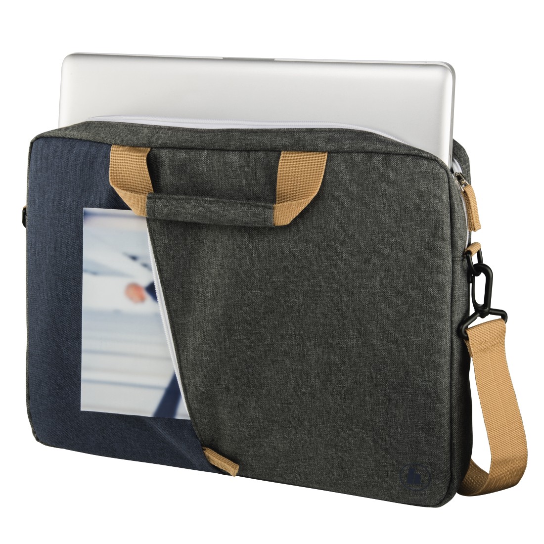 Hama "Florence" Notebook Bag, up to 34 cm (13.3"), marine blue / dark grey