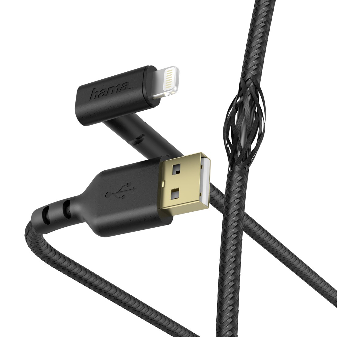 00187212 Hama "Stand" Charging/Data Cable, USB-A - Lightning, 1.5 m, black