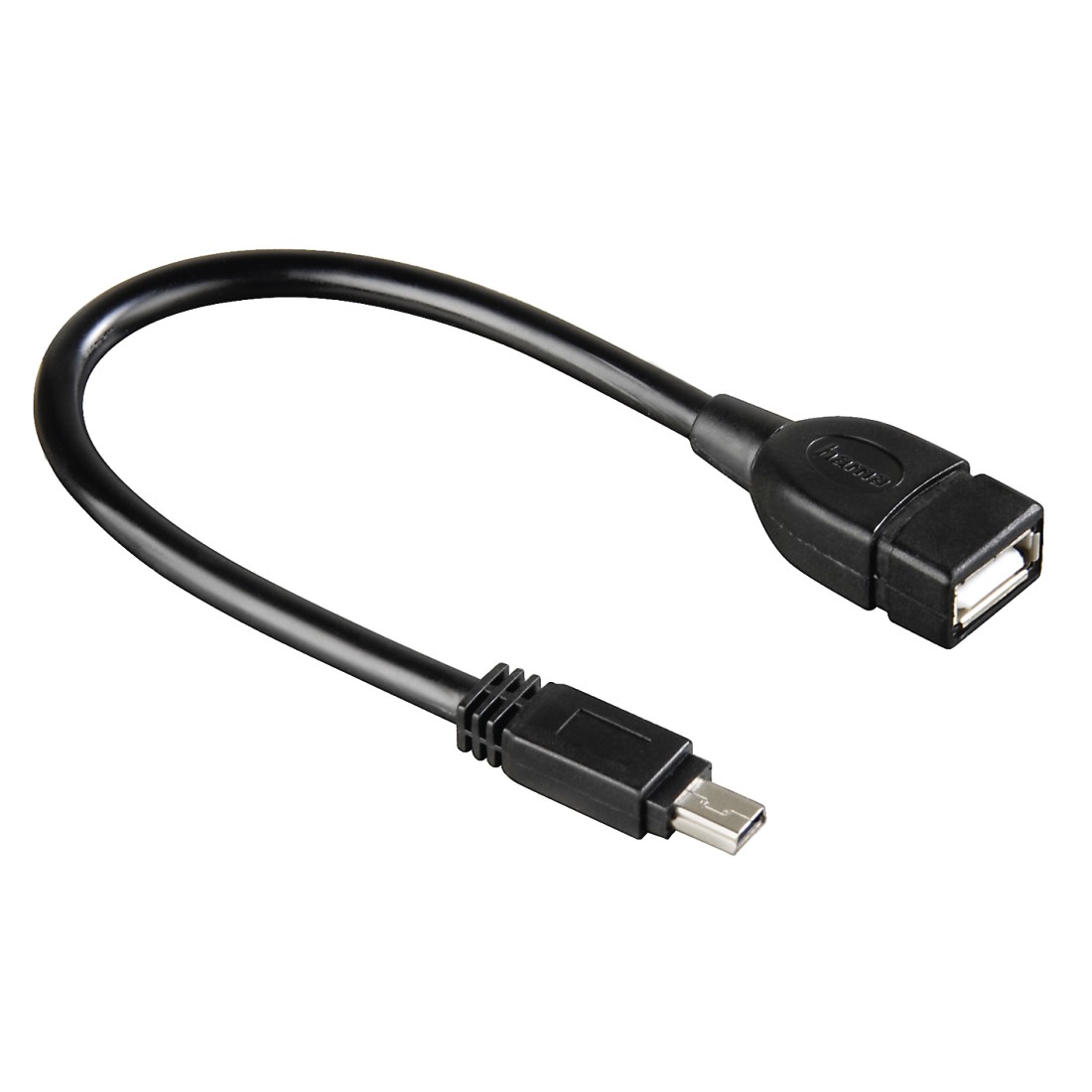 Hama USB Adapter Cable, mini B-plug - A-socket, black