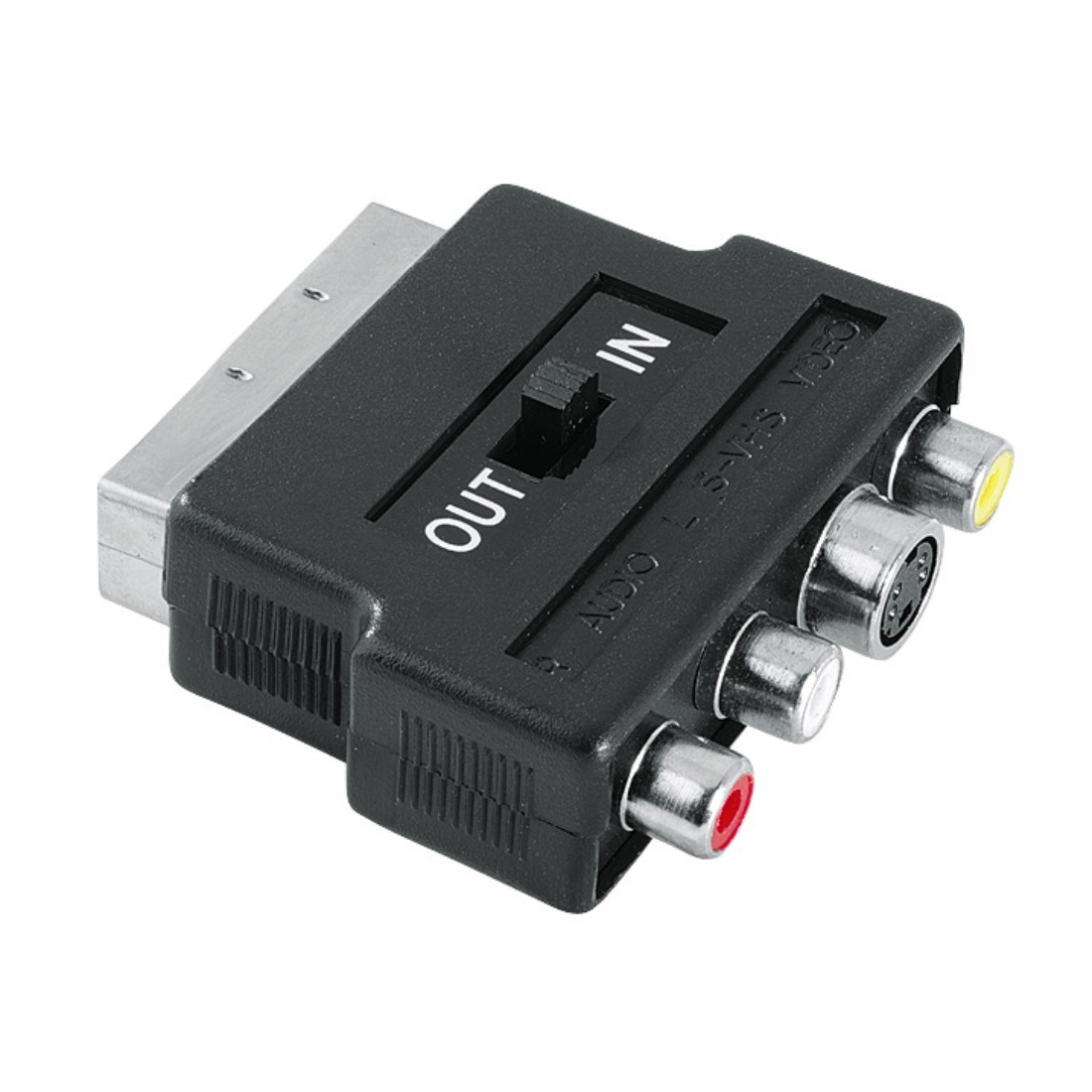 75122238 Hama AV Adapter, S-VHS socket/3 RCA sockets - Scart plug, 4 pins